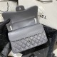 Large CLASSIC HANDBAG Lambskin Silver Metal Grey B