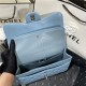 Large CLASSIC HANDBAG Lambskin Silver Metal Blue B