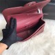 Large CLASSIC HANDBAG Grained Calfskin Silver Metal Burgundy B