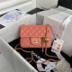 Supermini FLAP BAG Lambskin Gold-Metal AS1786 Coral A