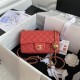 Mini FLAP BAG Lambskin Gold-Metal AS1787 Red A