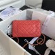 Mini FLAP BAG Lambskin Gold-Metal AS1787 Red A