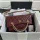 Shopping Bag Calfskin Crystal Pearls & Gold-Tone Metal Burgundy A (OUT OF STOCK)