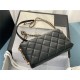 FLAP BAG Lambskin & Gold Metal AS2563 Black High