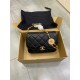 Flap Bag Lambskin & Gold Metal Black High