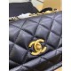 Flap Bag Lambskin & Gold Metal Black High