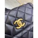 Flap Bag Lambskin & Gold Metal Black High