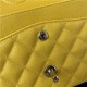 Medium CLASSIC HANDBAG Grained Calfskin Yellow Silver Metal A