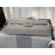 FLAP BAG Lambskin & Gold Metal AS2563 Grey High