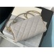 FLAP BAG Lambskin & Gold Metal AS2563 Grey High