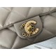 FLAP BAG Lambskin & Gold Metal AS2563 Taupe High