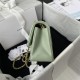 Mini CLASSIC HANDBAG Grained Calfskin Light Green Gold Metal A