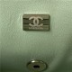 Mini CLASSIC HANDBAG Grained Calfskin Light Green Silver Metal A