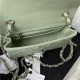 Classic Wallet on Chain AP0250 Lambskin White Silver Metal B