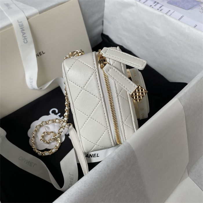 Chanel CAMERA BAG AS4817 Lambskin White A