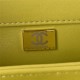 Chanel SMALL FLAP BAG Shearling & Gold-Tone Metal AS3498 Yellow A