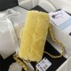 Chanel SMALL FLAP BAG Shearling & Gold-Tone Metal AS3498 Yellow A