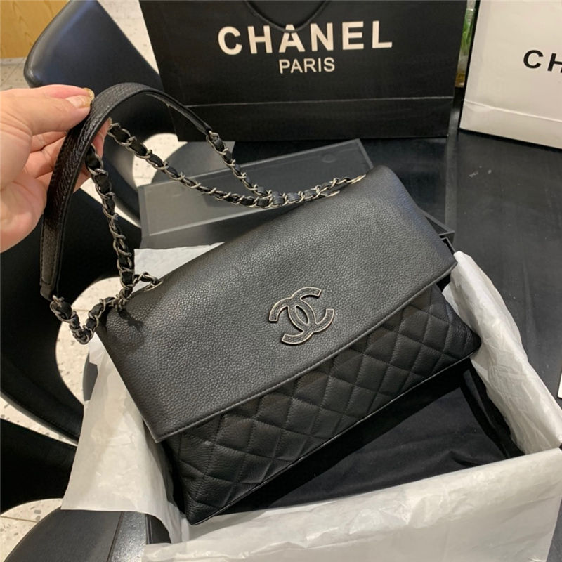 Chanel FLAP BAG Calfskin A8095 Black High