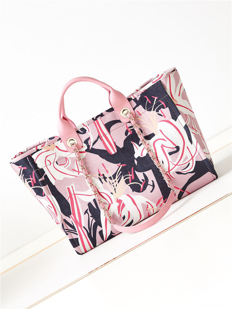 LARGE SHOPPING BAG A66941 Multicolour Pink High