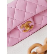 Chanel MINI FLAP BAG AS4165 Lambskin & Ash-Wood Light Pink High