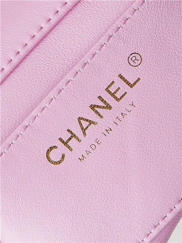 Chanel MINI FLAP BAG AS4165 Lambskin & Ash-Wood Light Pink High