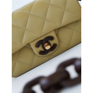 Chanel MINI FLAP BAG AS4165 Lambskin & Ash-Wood Green High