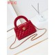 Chanel MINI SHOPPING BAG AS4416 Shiny Aged Calfskin & Gold-Tone Metal Red High