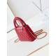 Chanel MINI SHOPPING BAG AS4416 Shiny Aged Calfskin & Gold-Tone Metal Red High