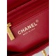 Chanel MINI SHOPPING BAG AS4416 Shiny Aged Calfskin & Gold-Tone Metal Red High