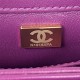 Chanel SMALL FLAP BAG Shearling & Gold-Tone Metal AS3498 Purple A