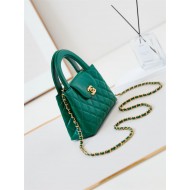 Chanel MINI SHOPPING BAG AS4416 Shiny Aged Calfskin & Gold-Tone Metal Green High