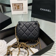 Chanel MINI CLUTCH WITH CHAIN Calfskin Gold-Tone Metal AP2344 Black High