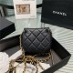 Chanel MINI CLUTCH WITH CHAIN Calfskin Gold-Tone Metal AP2344 Black High