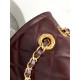 Chanel LARGE FLAP BAG AS5145 Shiny Crumpled Calfskin Brown High