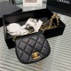 Chanel MINI CLUTCH WITH CHAIN Calfskin Gold-Tone Metal AP2344 Black High