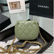 Chanel MINI CLUTCH WITH CHAIN Calfskin Gold-Tone Metal AP2344 Green High