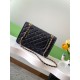 Chanel LARGE FLAP BAG AS5145 Shiny Crumpled Calfskin Black High