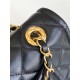 Chanel LARGE FLAP BAG AS5145 Shiny Crumpled Calfskin Black High