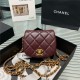 Chanel MINI CLUTCH WITH CHAIN Calfskin Gold-Tone Metal AP2344 Burgundy High