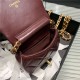 Chanel MINI CLUTCH WITH CHAIN Calfskin Gold-Tone Metal AP2344 Burgundy High