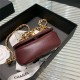 Chanel MINI CLUTCH WITH CHAIN Calfskin Gold-Tone Metal AP2344 Burgundy High