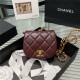 Chanel MINI CLUTCH WITH CHAIN Calfskin Gold-Tone Metal AP2344 Burgundy High