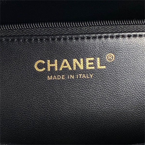 Chanel MINI FLAP BAG WITH TOP HANDLE AS5043 Shiny Lambskin Black A