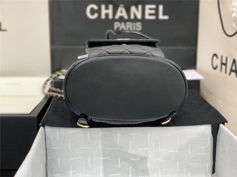 Chanel Duma Backpack Lambskin Black High