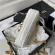 Chanel FLAP PHONE HOLDER WITH CHAIN Shiny Lambskin & Gold-Tone Metal AP3207 White A