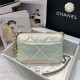 Chanel 19 FLAP BAG Iridescent Calfskin Gold-Tone Silver-Tone Ruthenium-Finish Metal High