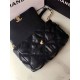 LARGE Chanel 19 Flap Bag Calfskin Crochet Black High