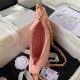 HOBO HANDBAG AS4443 Shiny Lambskin & Gold-Tone Metal Coral Pink High