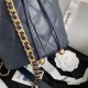 LARGE DRAWSTRING BAG Shiny Lambskin & Gold-Tone Metal High