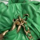 LARGE DRAWSTRING BAG Shiny Lambskin & Gold-Tone Metal High